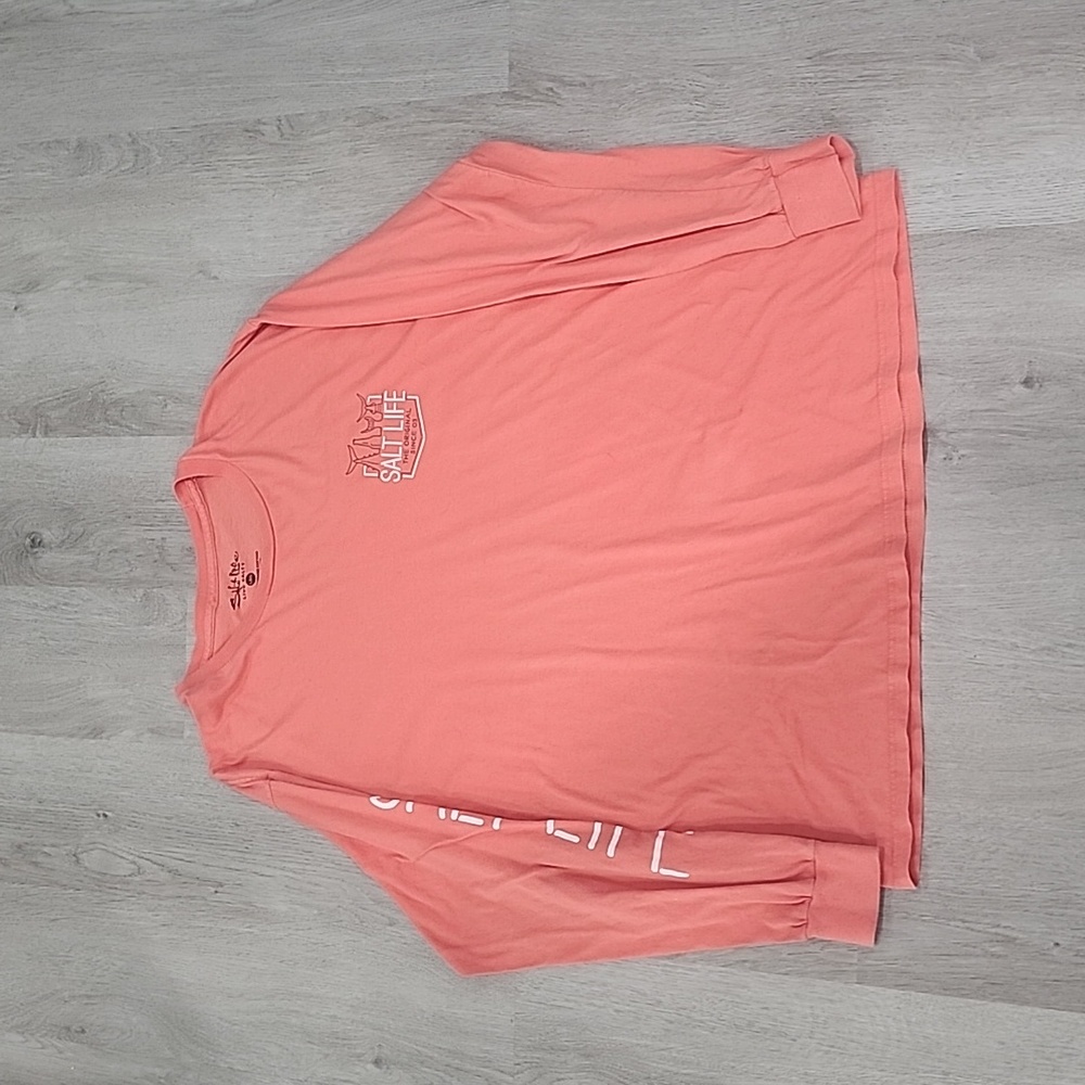 Salt Life Long Sleeve Jersey Knit Shirt Size L